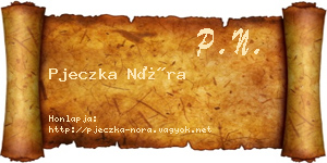 Pjeczka Nóra névjegykártya